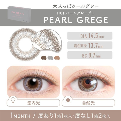EverColor EYE GENIC 1 Month - H01 Pearl Grege