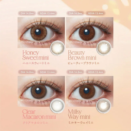 LARME 2week Silicone Hydrogel - Clear Macaron mini